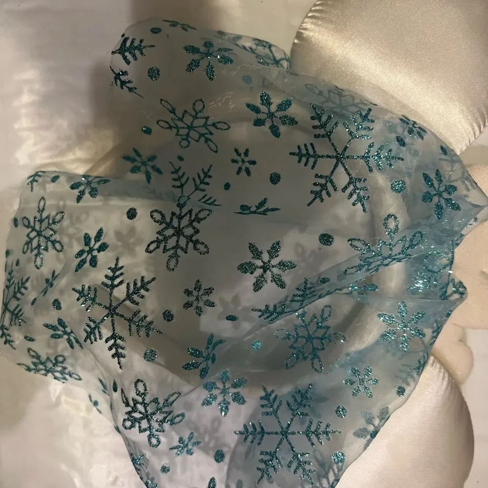 Disney Parks Blue White Sparkle  Elsa Minnie Mouse Ears Headband